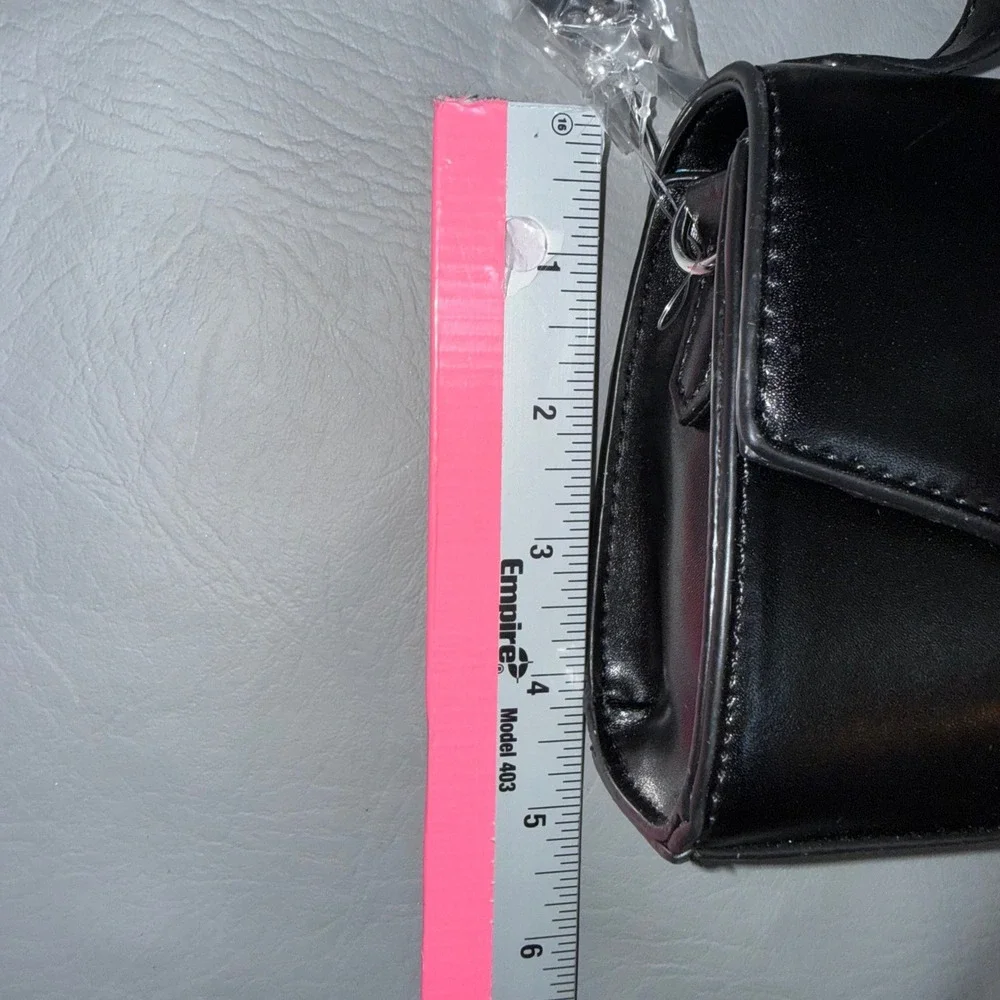 CXL by Christian Lacroix Laine Matte Patent Crossbody Bag Black NWT